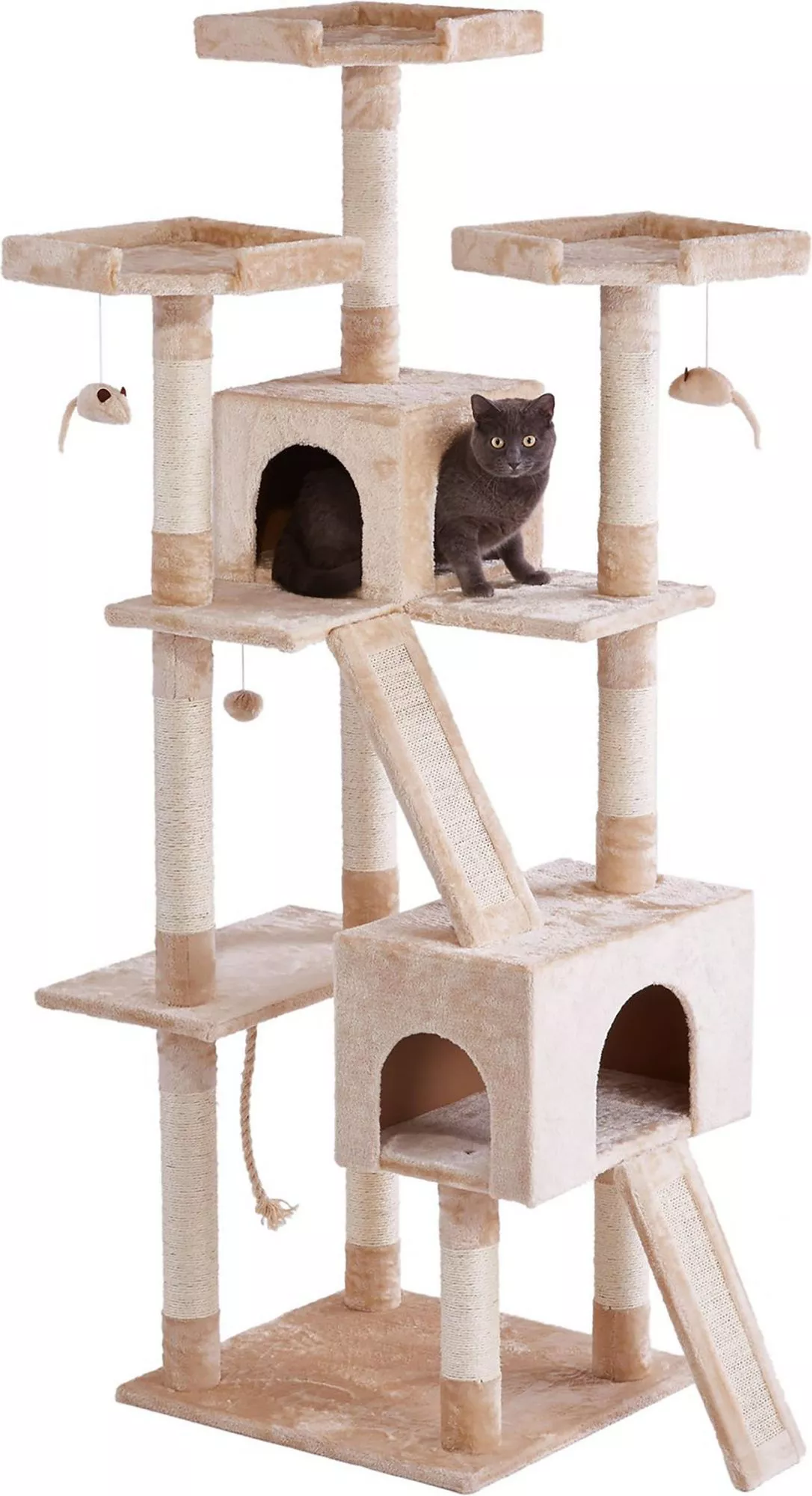 Frisco faux fur cat tree condo